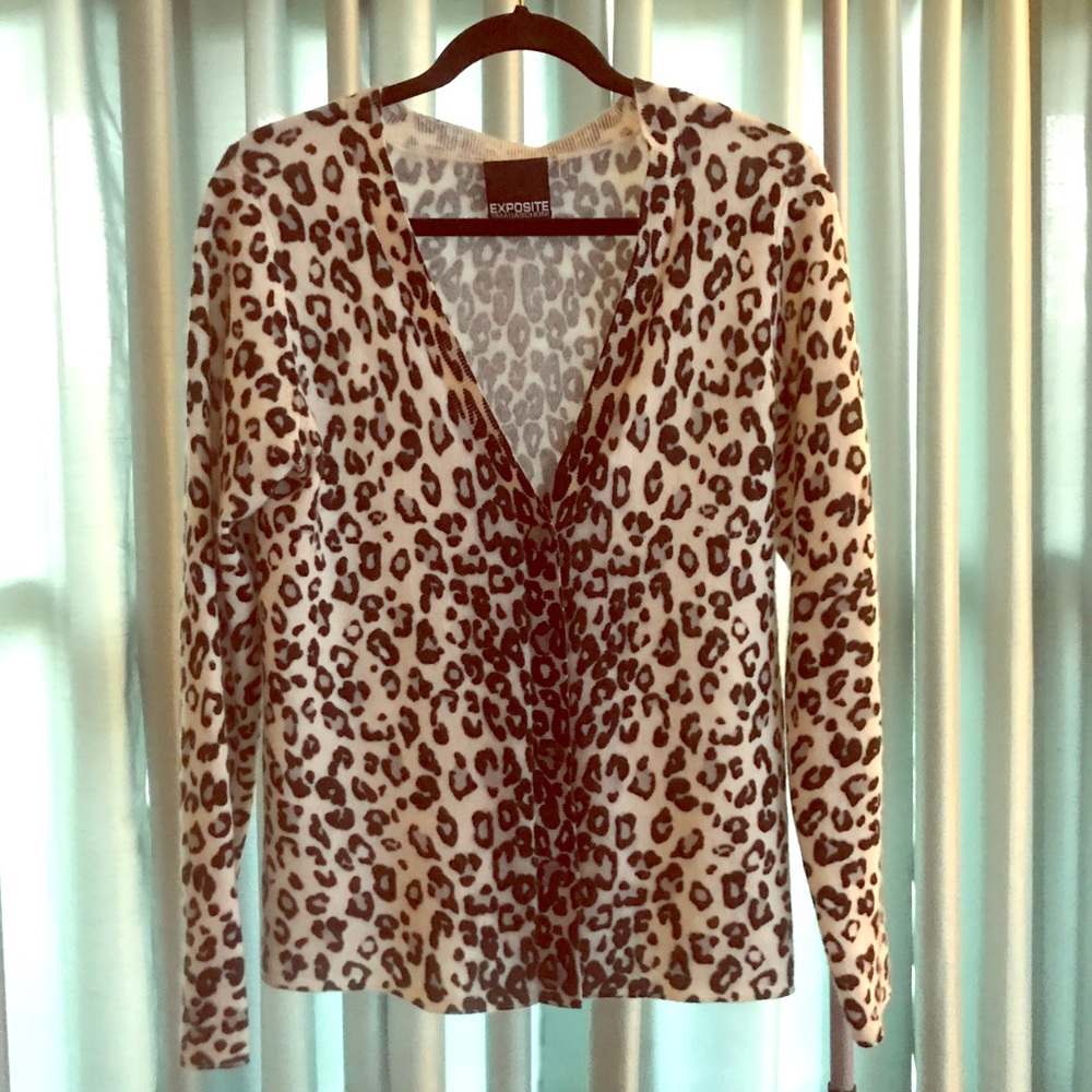 Exposite by Magaschoni 100% Cashmere Cardigan